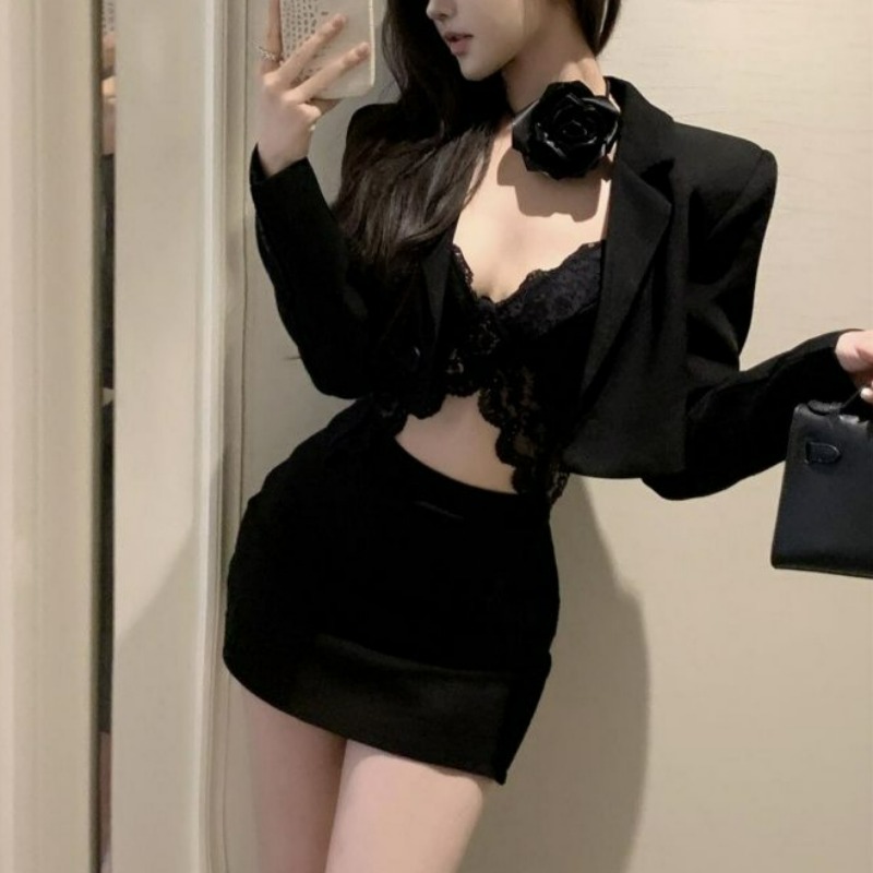 Black Spring Blazer Lace Brale – обзор и цена Lace Bralette Set