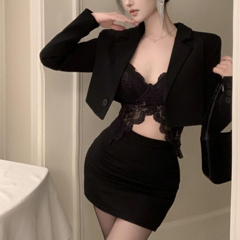 Black Spring Blazer Lace Brale – обзор и цена Lace Bralette Set
