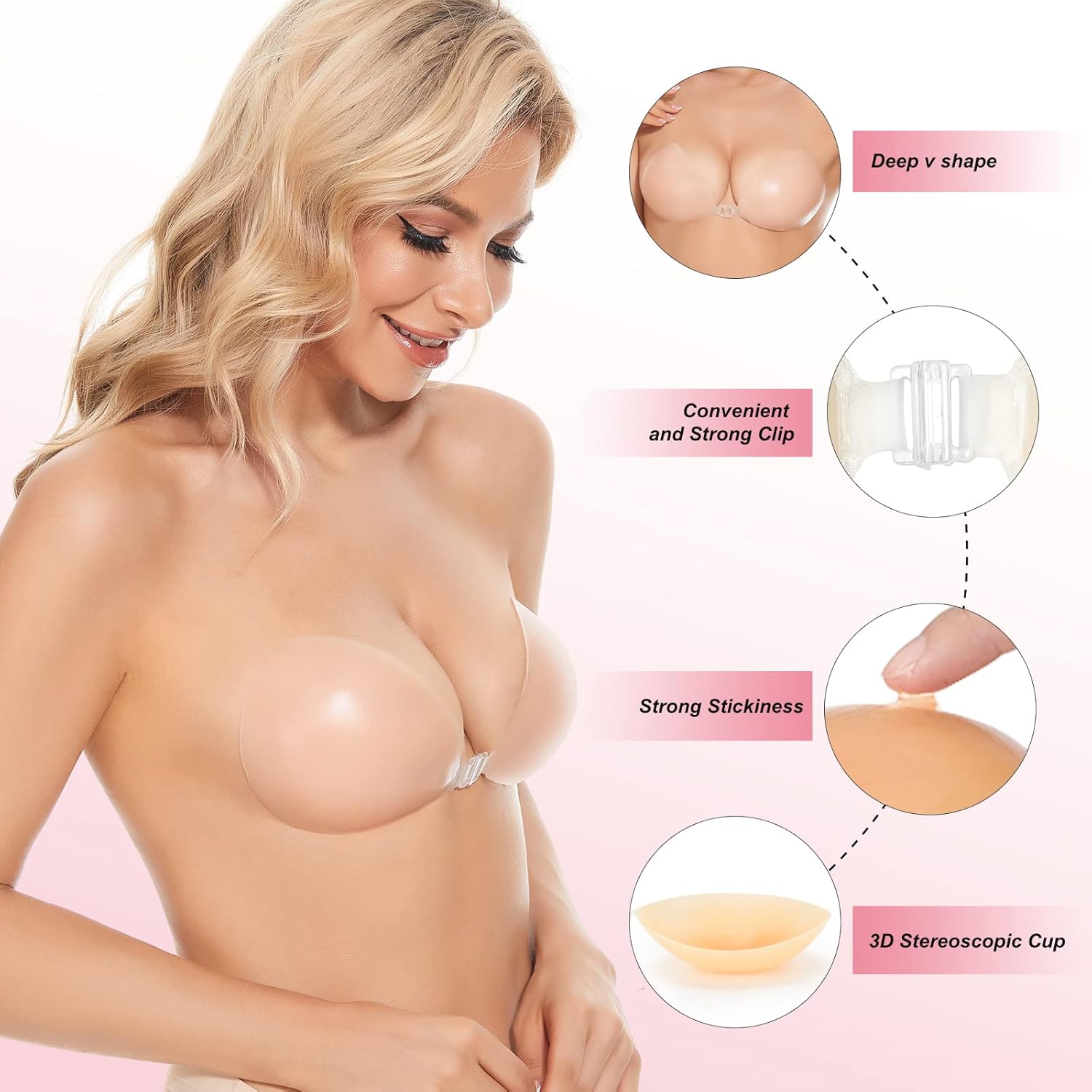 Sticky Bra Push Up Adhesive Br – обзор и цена Strapless Bra Adhesive