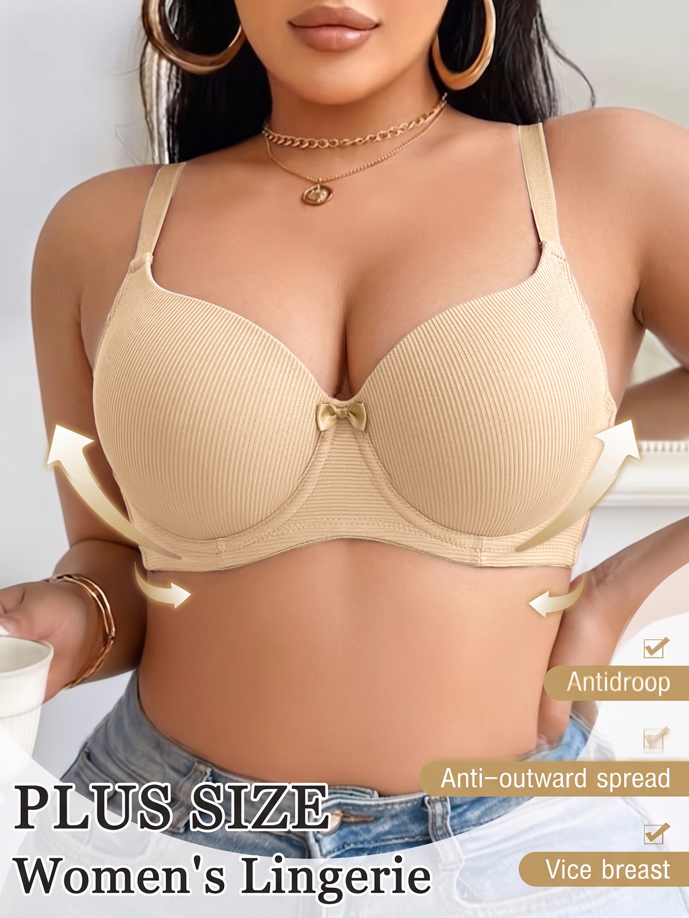 Plus Size Anti-Sagging Women B – обзор и цена Minimizer Bra Women