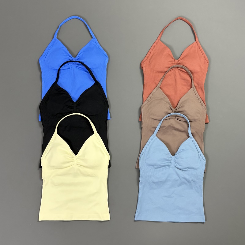 Sports Tank Top Women Halter V – обзор и цена T Shirt Bra Seamless