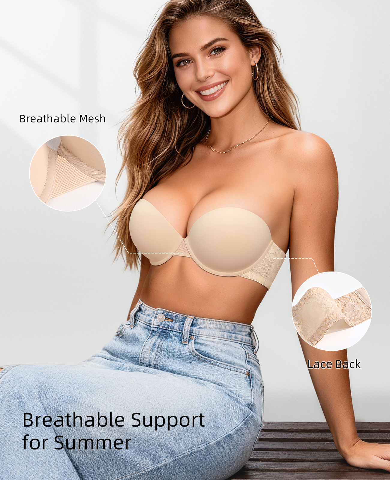 New Push Up Bra Women Lace Pad – обзор и цена Convertible Bra Multiway