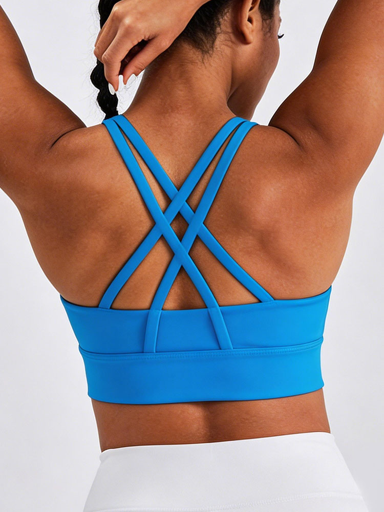 New Women's Solid Color High I – обзор и цена Sports Bra Racerback
