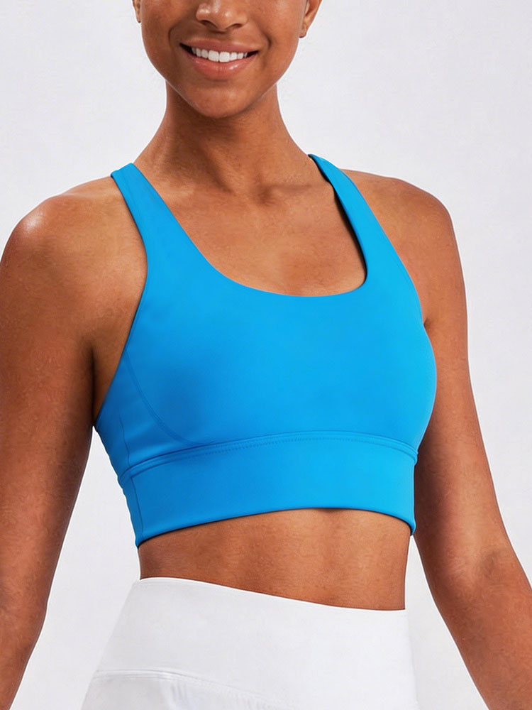 New Women's Solid Color High I – обзор и цена Sports Bra Racerback