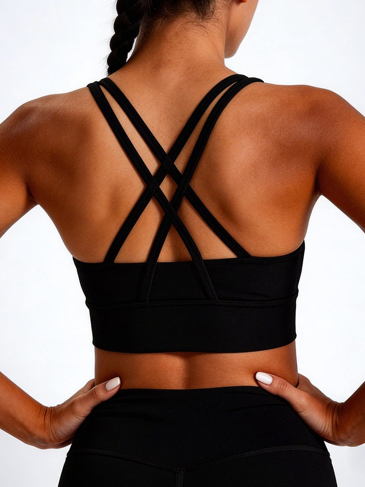 New Women's Solid Color High I – обзор и цена Sports Bra Racerback