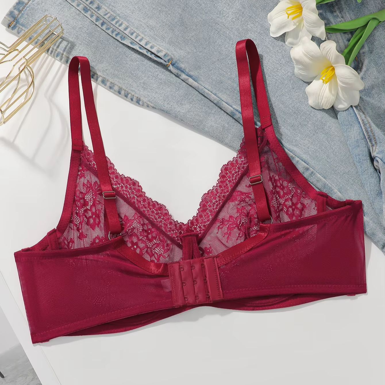 Women Plus Size Red Lace Sheer – обзор и цена Sheer Bra Lace