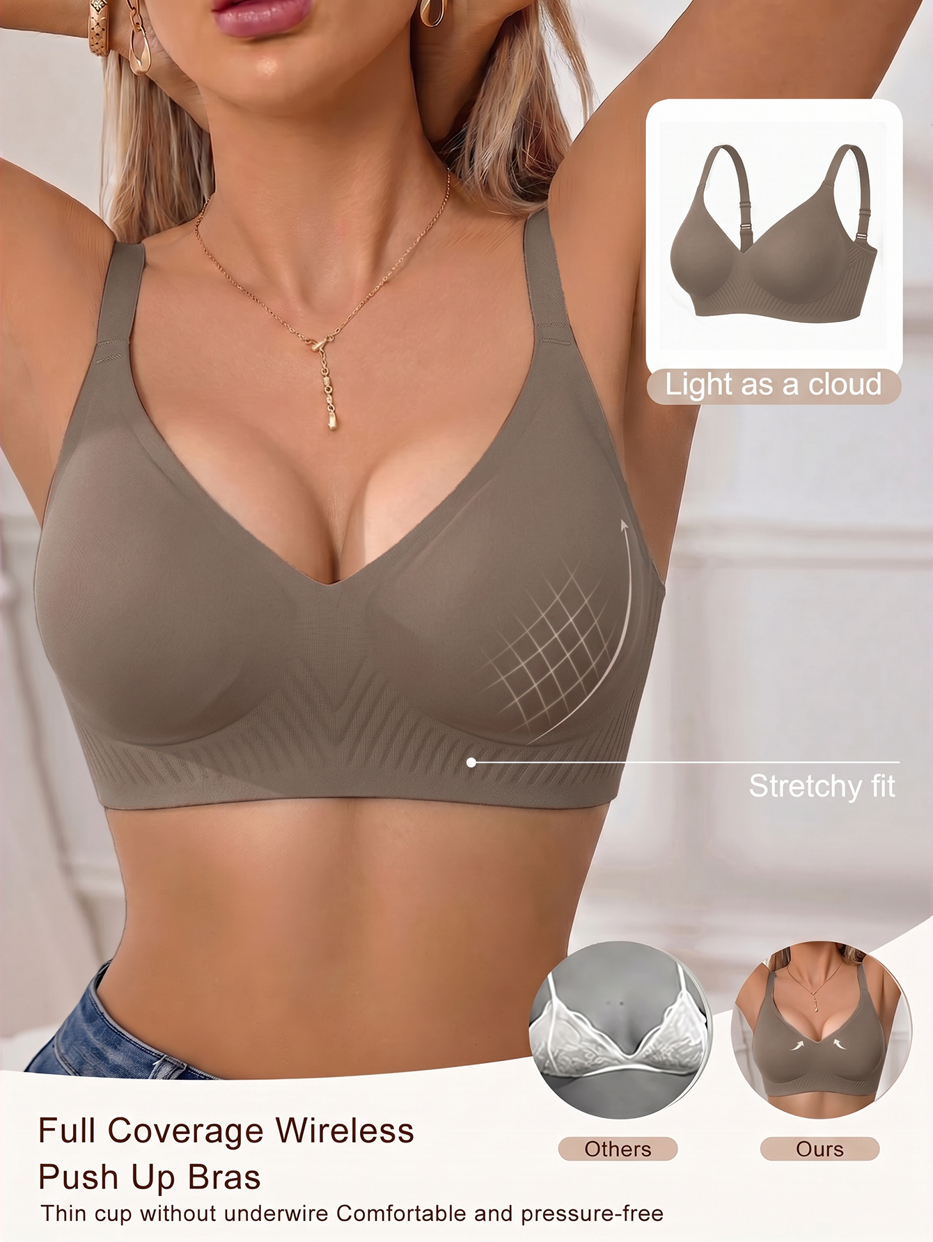 Full Coverage Push Up Jelly Su – обзор и цена Wirefree Bra Comfort