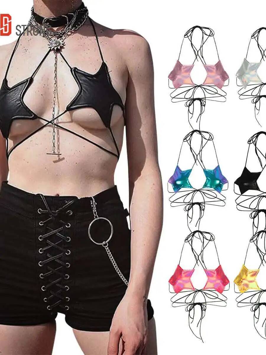 Women's Metallic Star Bra Top  – обзор и цена Lace Bralette Set
