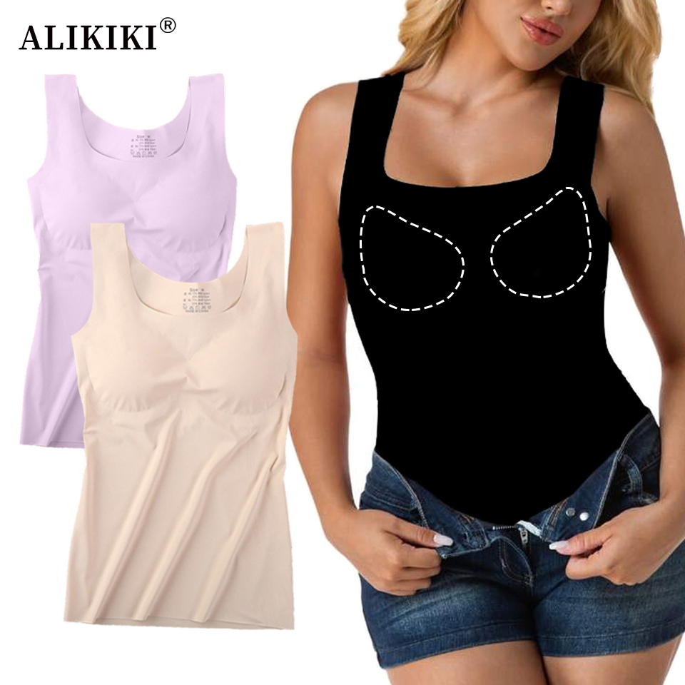 Ice Silk Wireless Push Up Tank – обзор и цена T Shirt Bra Seamless